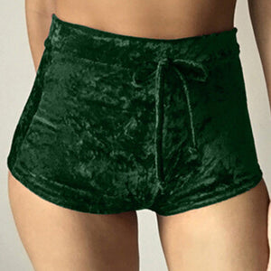 Velvet Shorts With Strings