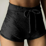 Velvet Shorts With Strings