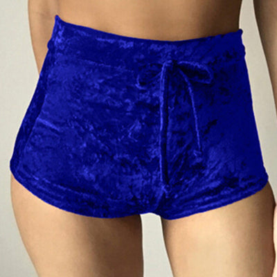 Velvet Shorts With Strings